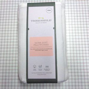 Target Threshold King Pillowcases Ultra Soft 300 Thread Count Cotton Set of 2